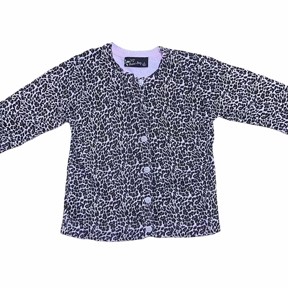 Sweet Ivy girl’s pink leapord cardigan size 4